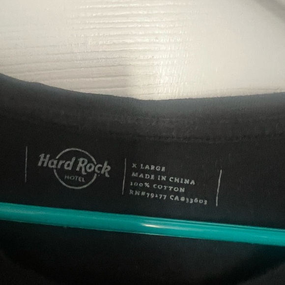Hard Rock Black T-Shirt with Rhinestone Logo - Picture 3 of 3